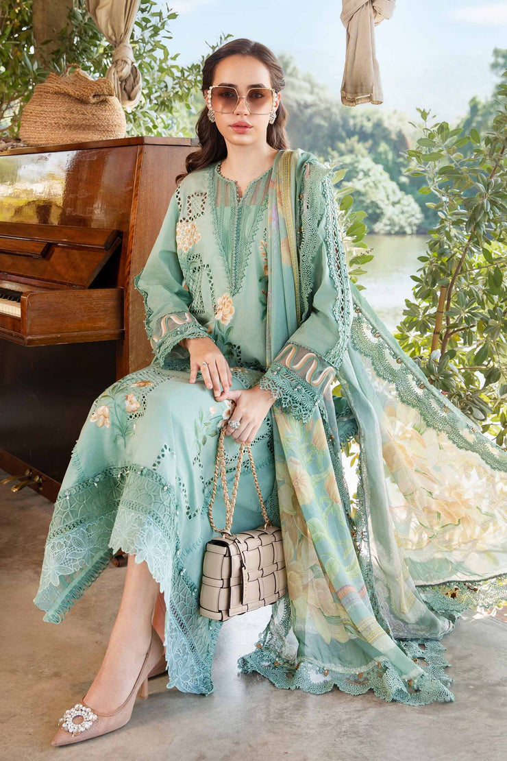3 Piece Unstitched Printed Lawn Suit | MPT-2501-B | Maria B