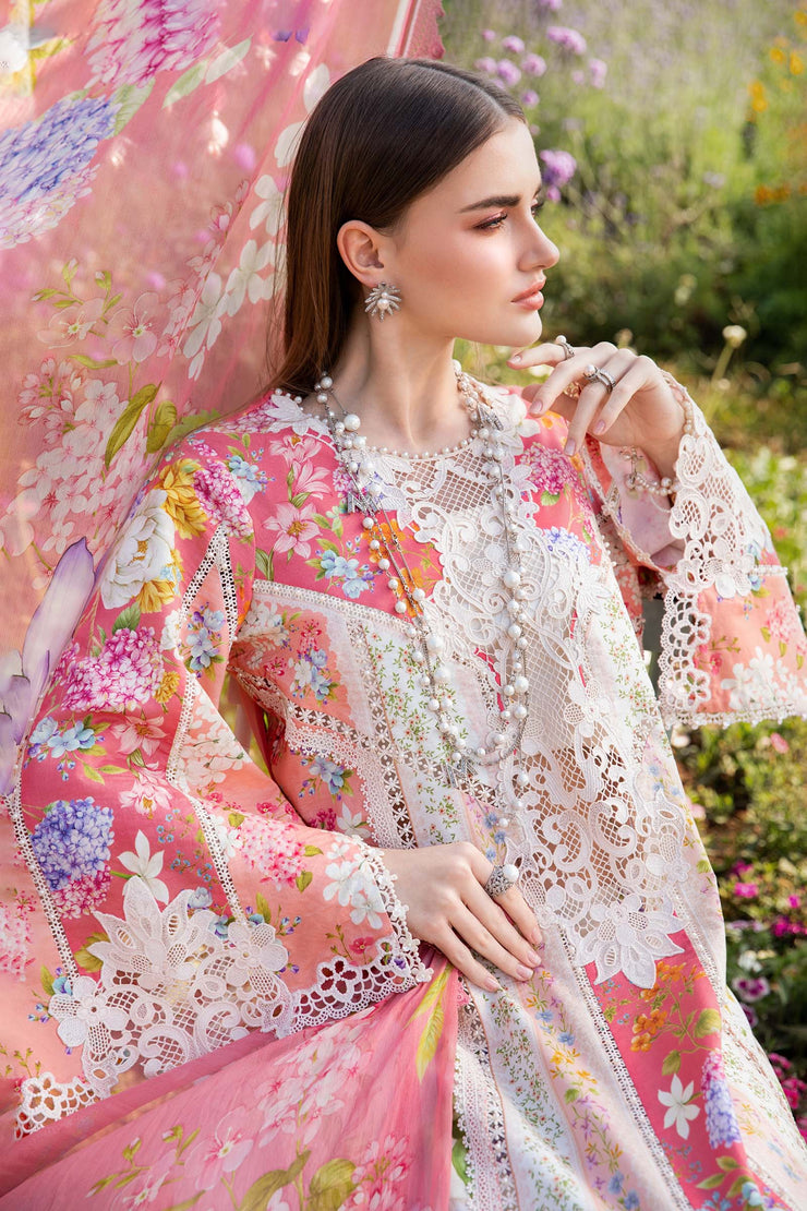 3 Piece Unstitched Printed Lawn Suit | MPT-2509-B | Maria B