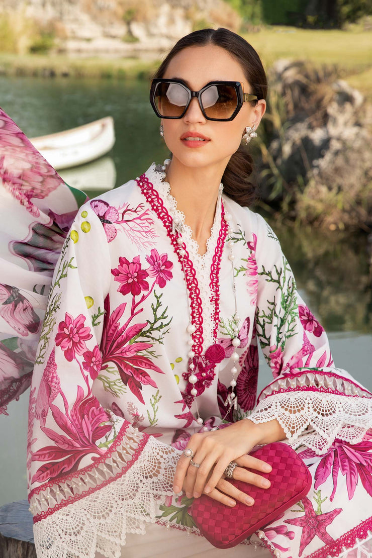 3 Piece Unstitched Printed Lawn Suit | MPT-2510-A | Maria B