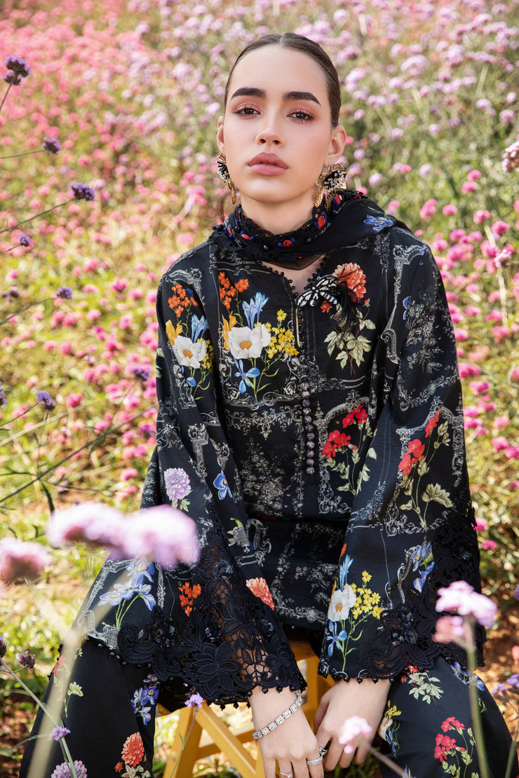 3 Piece Unstitched Printed Lawn Suit | MPT-2511-B | Maria B