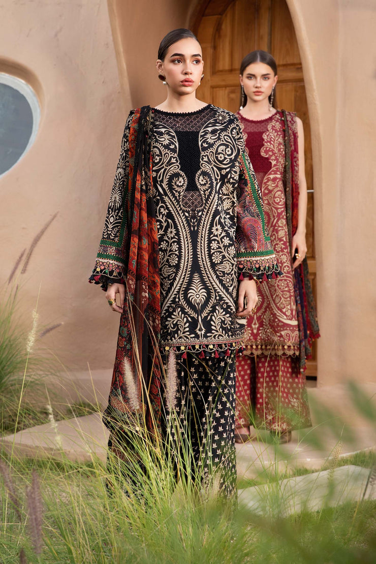 3 Piece Unstitched Printed Lawn Suit | MPT-2512-B | Maria B