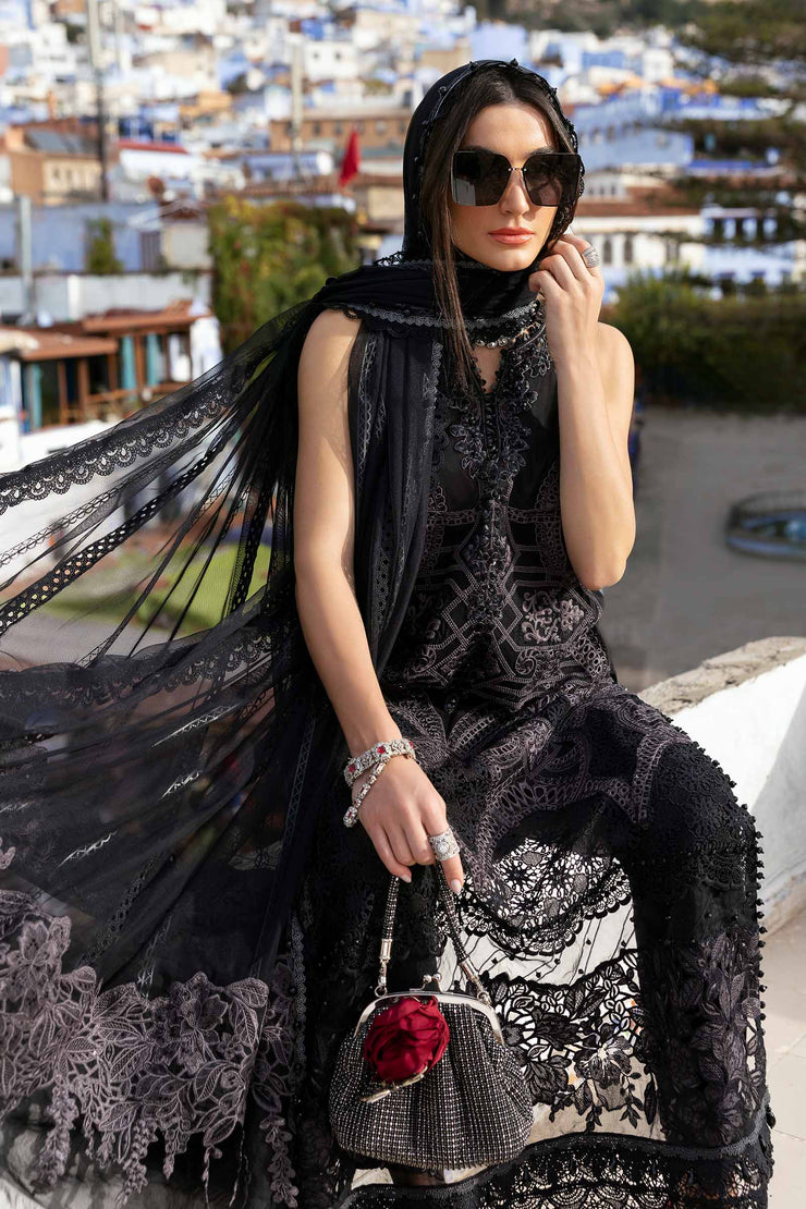 3 Piece Unstitched Embroidered Lawn Suit | D-2512-B | Maria B