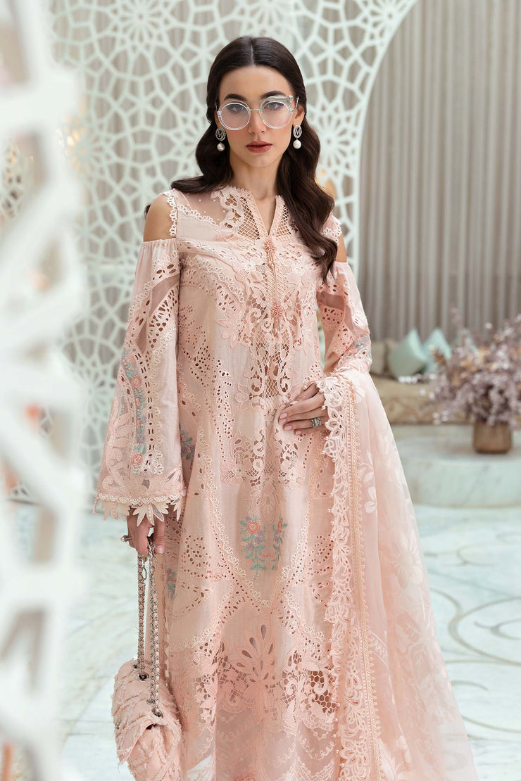 3 Piece Unstitched Embroidered Lawn Suit | D-2513-A | Maria B