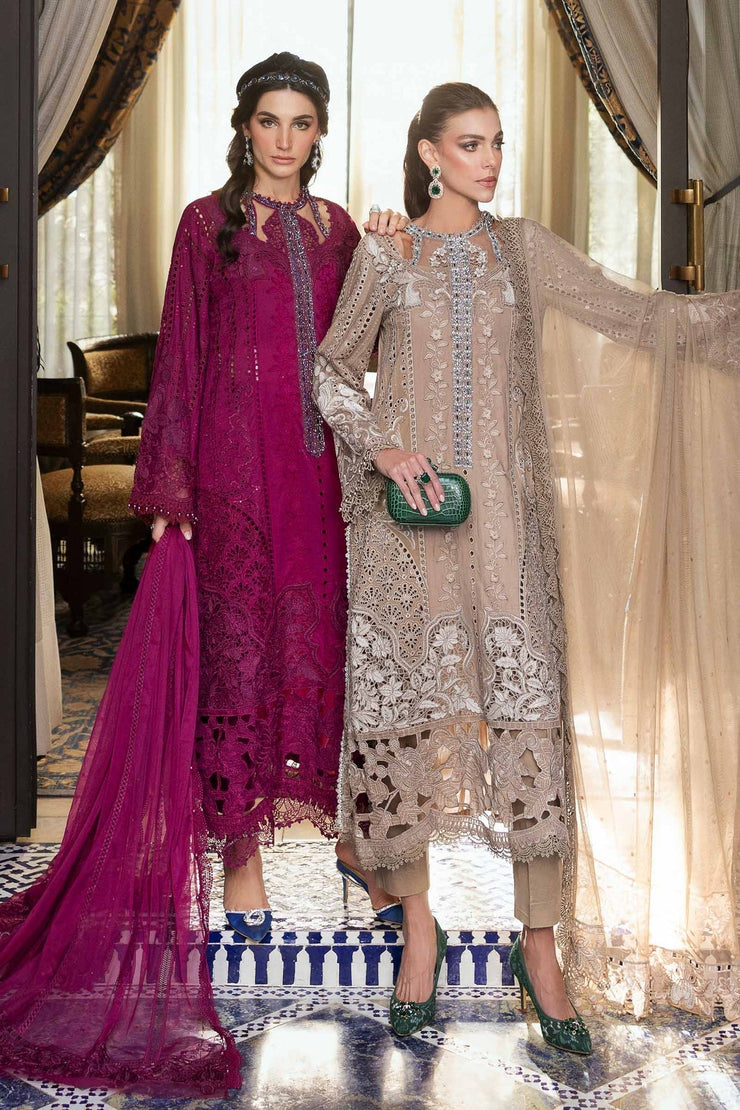 Maria B | 3 Piece Unstitched Embroidered Lawn Suit | D-2502-A