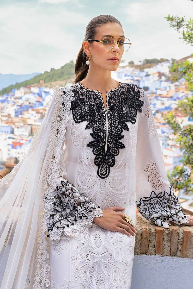 Maria B | 3 Piece Unstitched Embroidered Paper Cotton Suit | D-2505-A