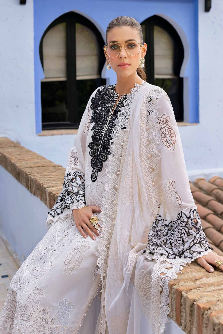 Maria B | 3 Piece Unstitched Embroidered Paper Cotton Suit | D-2505-A