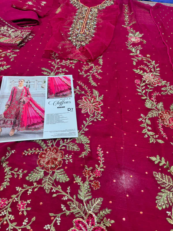 Maria B | Fuchsia Pink - chiffon collection